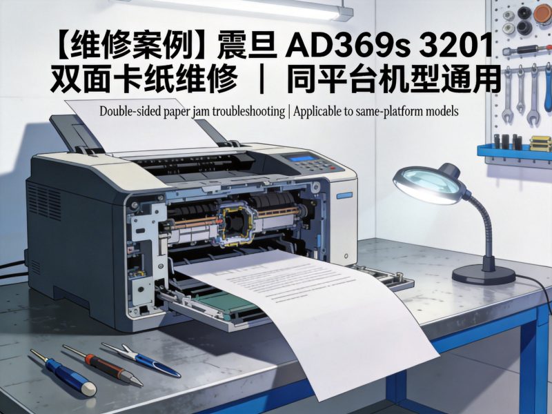 【维修案例】震旦 AD369s 3201 双面卡纸维修 | 同平台机型通用-卓盛打印机网