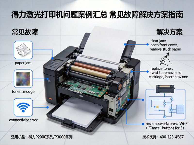 得力激光打印机问题案例汇总 常见故障解决方案指南-卓盛打印机网
