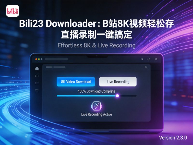 Bili23 Downloader：B 站 8K 视频轻松存 直播录制一键搞定-卓盛打印机网