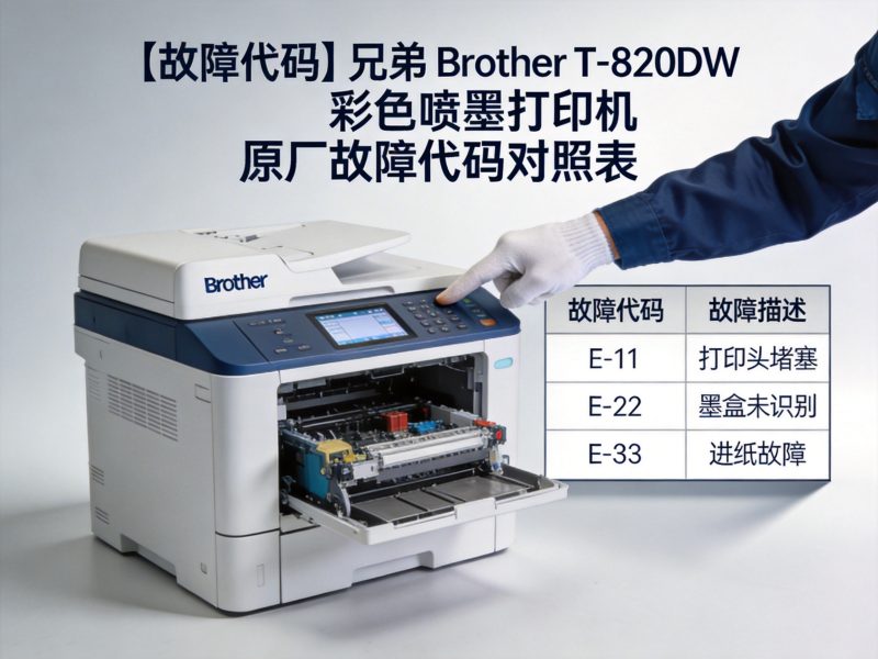 【故障代码】兄弟 Brother T-820DW 彩色喷墨打印机 原厂故障代码对照表-卓盛打印机网