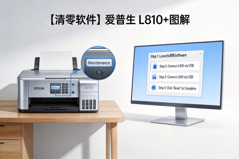 【清零软件】爱普生 L810+图解-卓盛打印机网