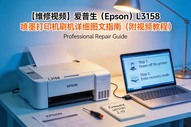 【维修视频】爱普生(Epson)L3158 喷墨打印机刷机详细图文指南(附视频教程)-卓盛打印机网
