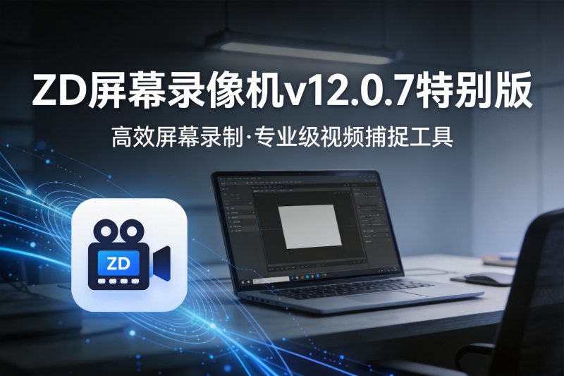 ZD屏幕录像机v12.0.7特别版-卓盛打印机网