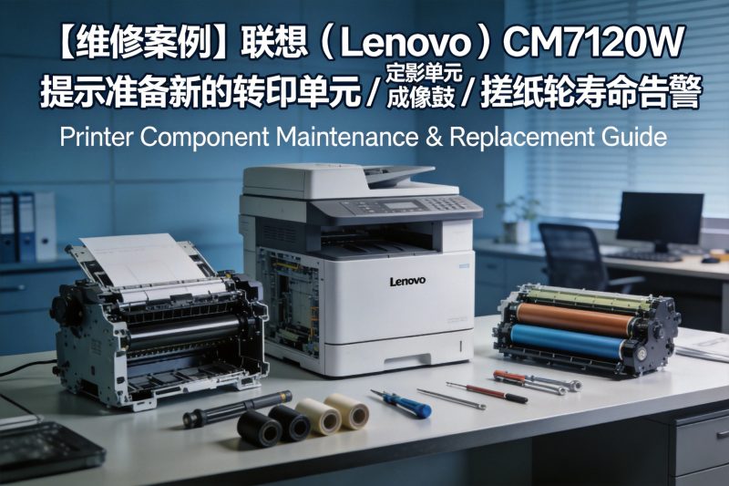 【维修案例】联想 CM7120W 提示准备新的转印单元 / 定影单元 / 成像鼓 / 搓纸轮寿命告警 附维修视频-卓盛打印机网
