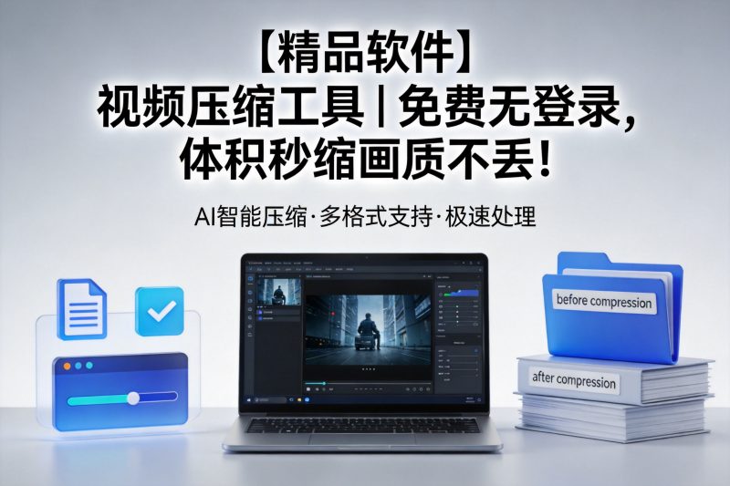 【精品软件】视频压缩工具｜免费无登录，体积秒缩画质不丢！-卓盛打印机网