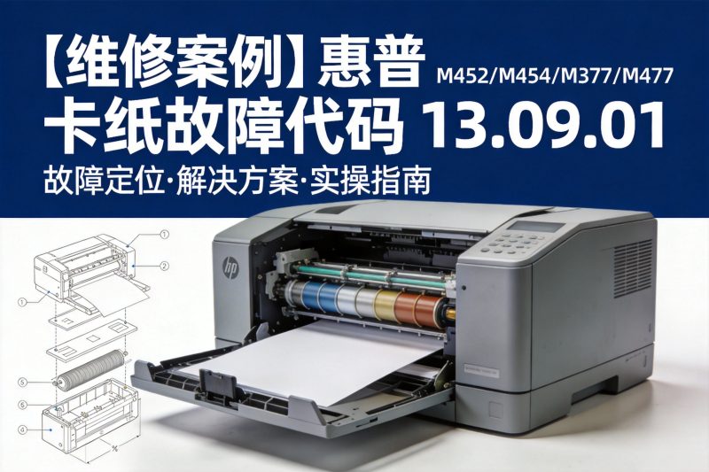 【维修案例】惠普 M452/M454/M377/M477 卡纸故障代码 13.09.01 附维修视频-卓盛打印机网