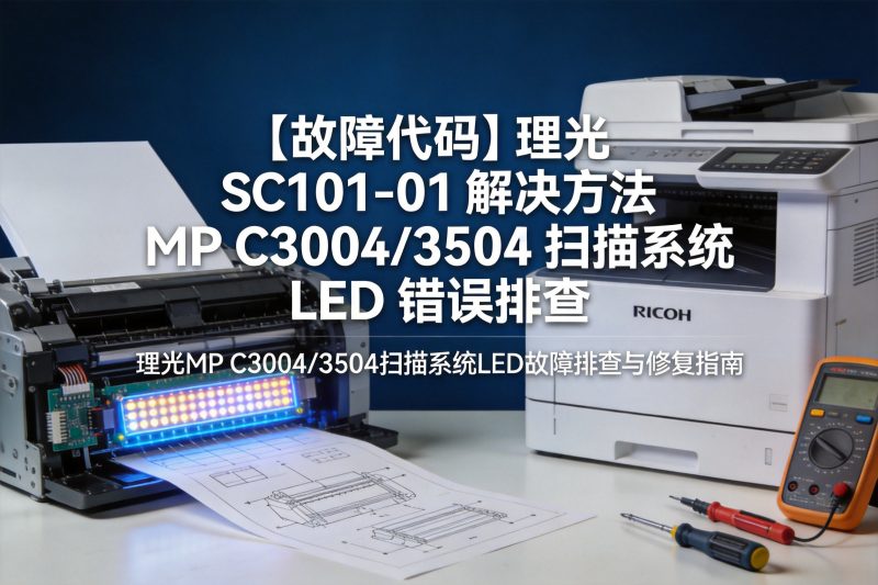 【故障代码】理光 SC101-01 解决方法 MP C3004/3504 扫描系统 LED 错误排查-卓盛打印机网