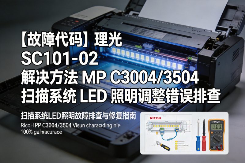 【故障代码】理光 SC101-02 解决方法 MP C3004/3504 扫描系统 LED 照明调整错误排查-卓盛打印机网