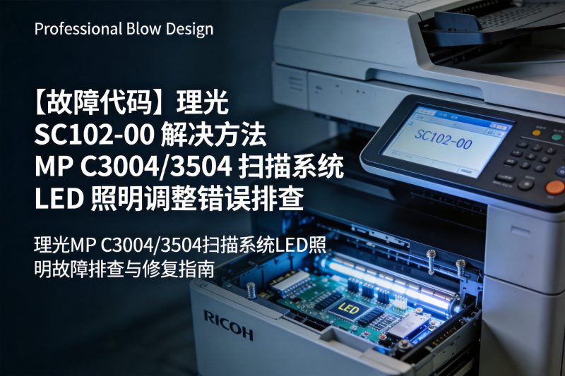 【故障代码】理光 SC102-00 解决方法 MP C3004/3504 扫描系统 LED 照明调整错误排查-卓盛打印机网