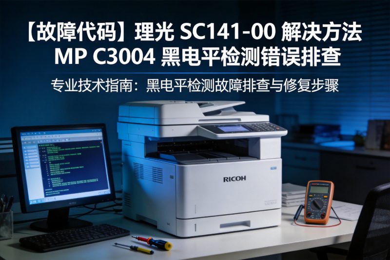 【故障代码】理光 SC141-00 解决方法 MP C3004 黑电平检测错误排查-卓盛打印机网