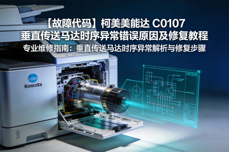 【故障代码】柯美美能达 C0107 垂直传送马达时序异常错误原因及修复教程-卓盛打印机网