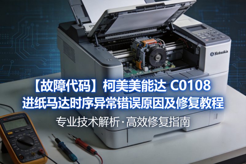 【故障代码】柯美美能达 C0108 进纸马达时序异常错误原因及修复教程-卓盛打印机网