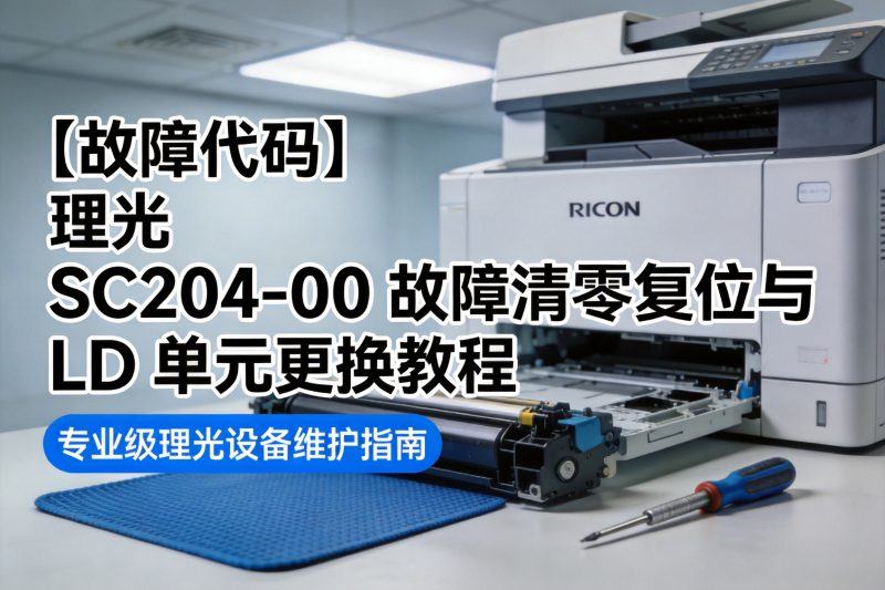 【故障代码】理光 SC204-00 故障清零复位与 LD 单元更换教程-卓盛打印机网