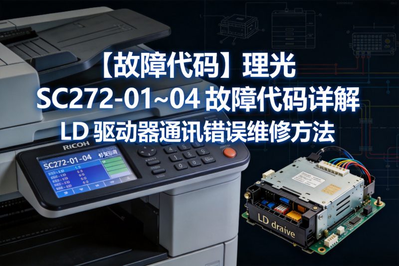 【故障代码】理光 SC272-01~04 故障代码详解 LD 驱动器通讯错误维修方法-卓盛打印机网