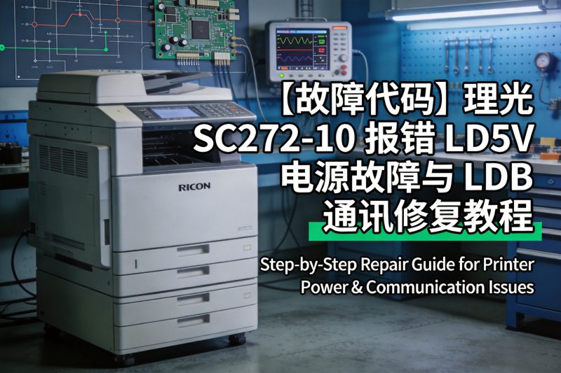 【故障代码】理光 SC272-10 报错 LD5V 电源故障与 LDB 通讯修复教程-卓盛打印机网