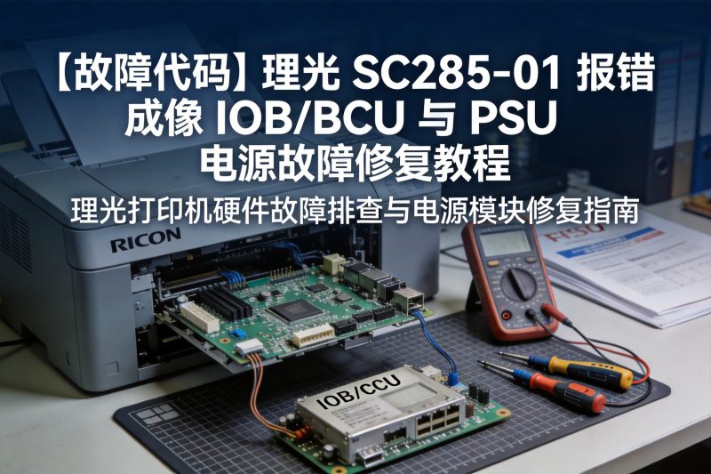 【故障代码】理光 SC285-01 报错 成像 IOB/BCU 与 PSU 电源故障修复教程-卓盛打印机网