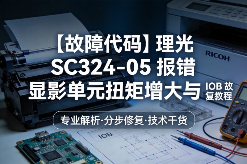 【故障代码】理光 SC324-05 报错 显影单元扭矩增大与 IOB 故障修复教程-卓盛打印机网