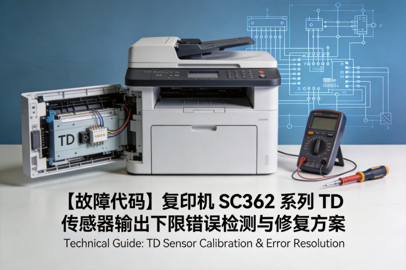 【故障代码】复印机 SC362 系列 TD 传感器输出下限错误检测与修复方案-卓盛打印机网