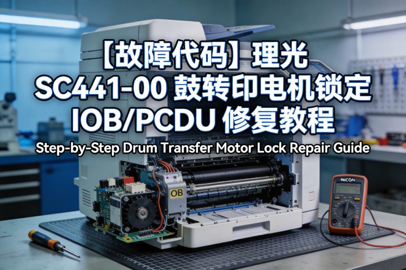 【故障代码】理光 SC441-00 鼓转印电机锁定 IOB/PCDU 修复教程-卓盛打印机网