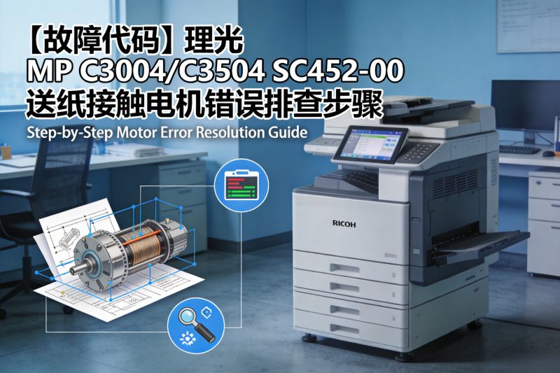 【故障代码】理光 MP C3004/C3504 SC452-00 送纸接触电机错误排查步骤-卓盛打印机网