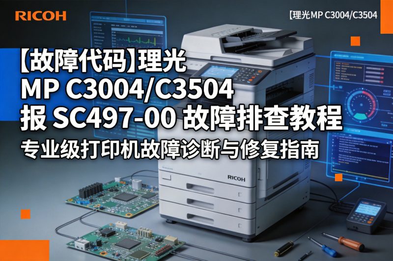 【故障代码】理光 MP C3004/C3504 报 SC497-00 故障排查教程-卓盛打印机网