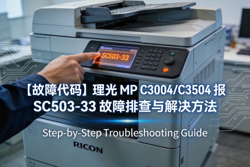 【故障代码】理光 MP C3004/C3504 报 SC503-33 故障排查与解决方法-卓盛打印机网