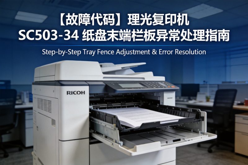 【故障代码】理光复印机 SC503-34 纸盘末端栏板异常处理指南-卓盛打印机网