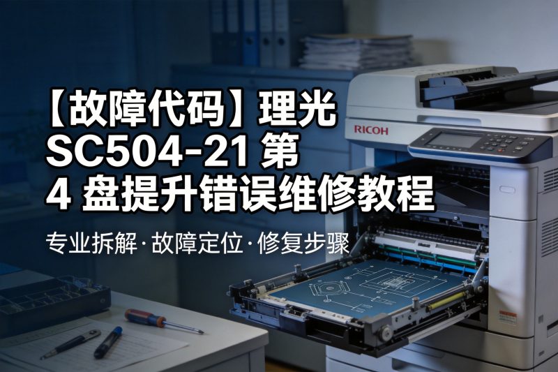 【故障代码】理光 SC504-21 第 4 盘提升错误维修教程-卓盛打印机网