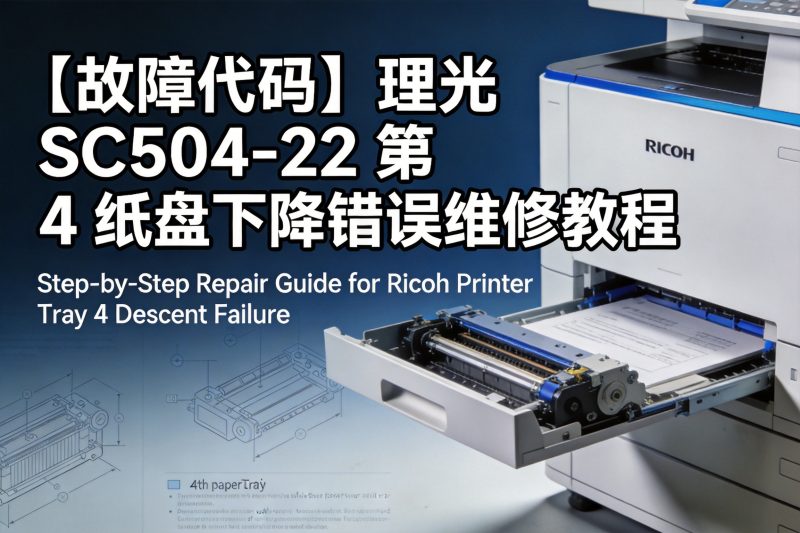 【故障代码】理光 SC504-22 第 4 纸盘下降错误维修教程-卓盛打印机网