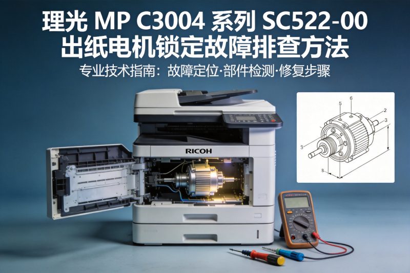 【故障代码】理光 MP C3004 系列 SC522-00 出纸电机锁定故障排查方法-卓盛打印机网
