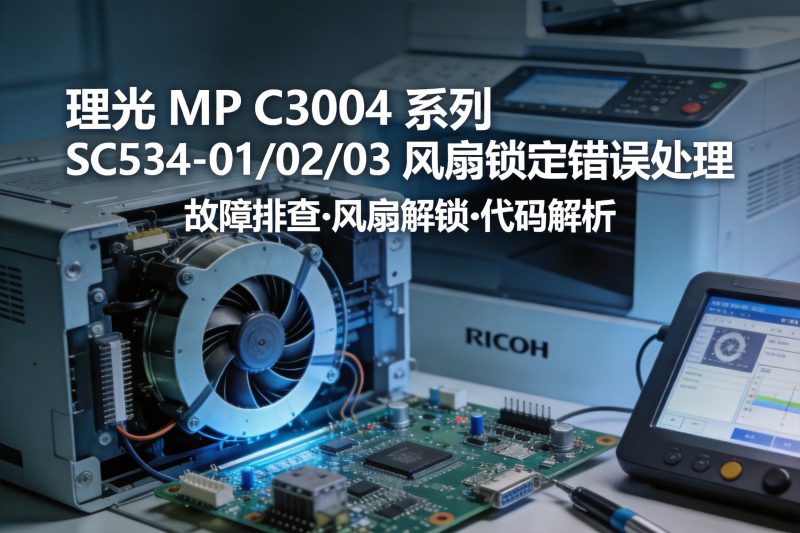 【故障代码】理光 MP C3004 系列 SC534-01/02/03 风扇锁定错误处理-卓盛打印机网