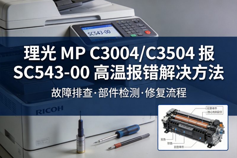 【故障代码】理光 MP C3004/C3504 报 SC543-00 高温报错解决方法-卓盛打印机网