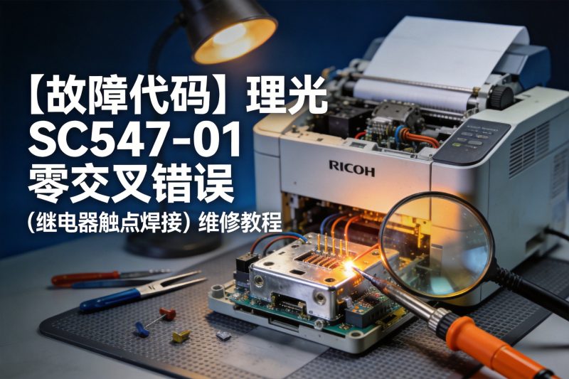 【故障代码】理光 SC547-01 零交叉错误(继电器触点焊接)维修教程-卓盛打印机网