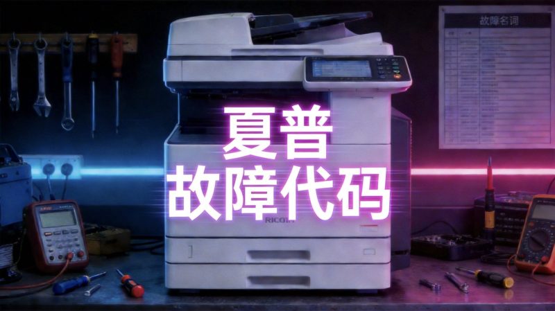 【故障代码】A0-02 夏普 MX 系列复合机 SCU ROM 故障维修教程-卓盛打印机网