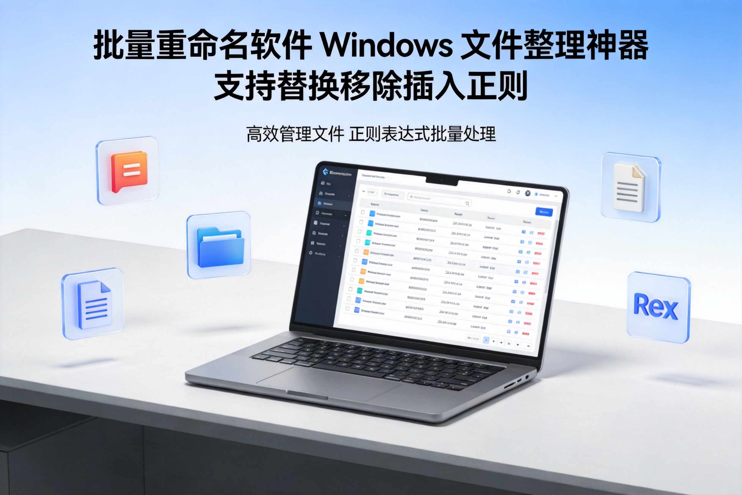 批量重命名软件 Windows 文件整理神器 支持替换移除插入正则-卓盛打印机网