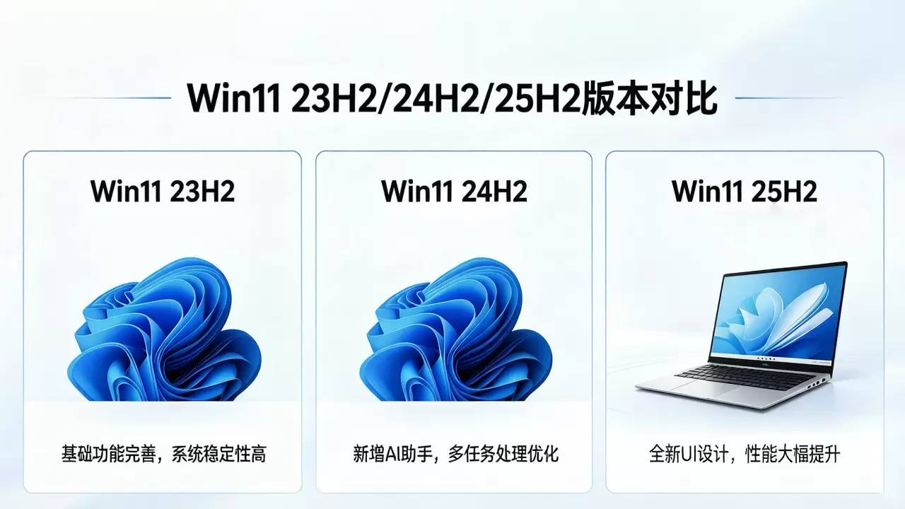 Win11 23H2/24H2/25H2深度对比：哪个版本最值得用-卓盛打印机网