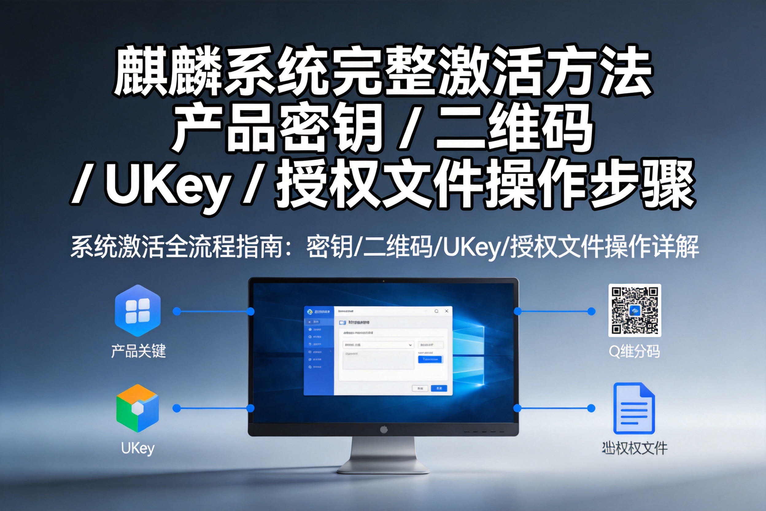 麒麟系统完整激活方法 产品密钥 / 二维码 / UKey / 授权文件操作步骤-卓盛打印机网