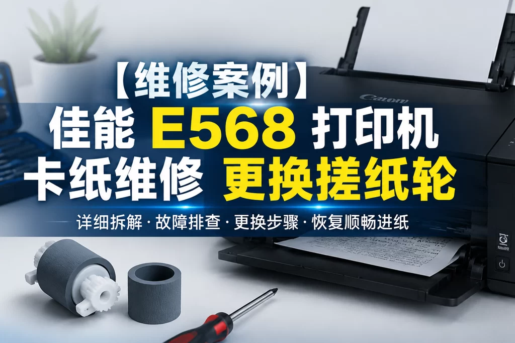【维修案例】佳能 E568 打印机卡纸维修 更换搓纸轮-卓盛打印机网