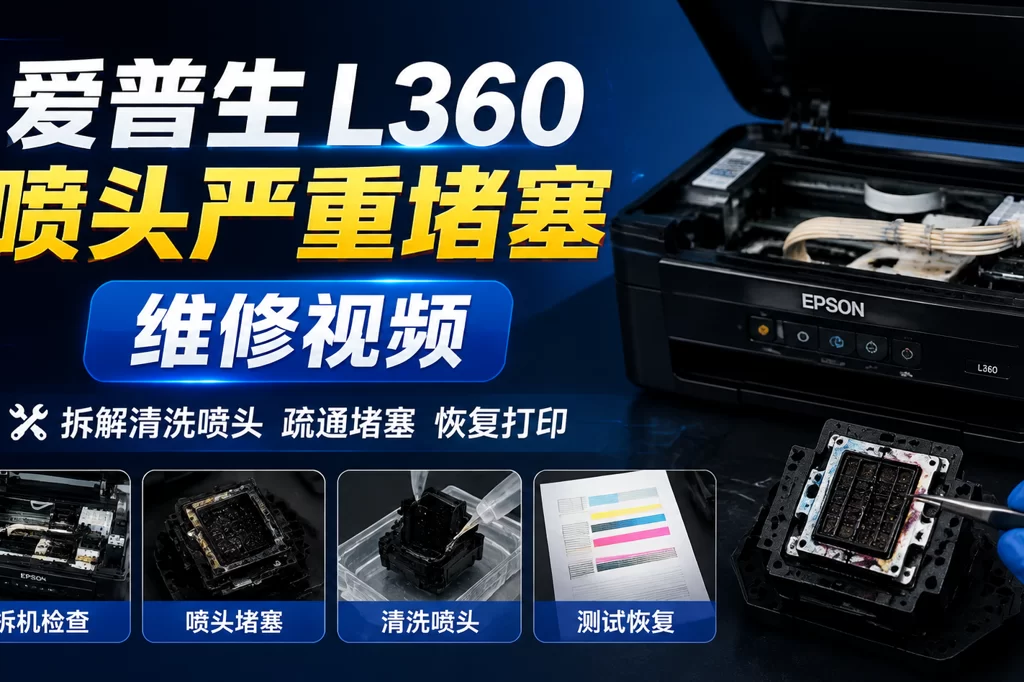 【维修案例】爱普生 L360 喷头严重堵塞-卓盛打印机网