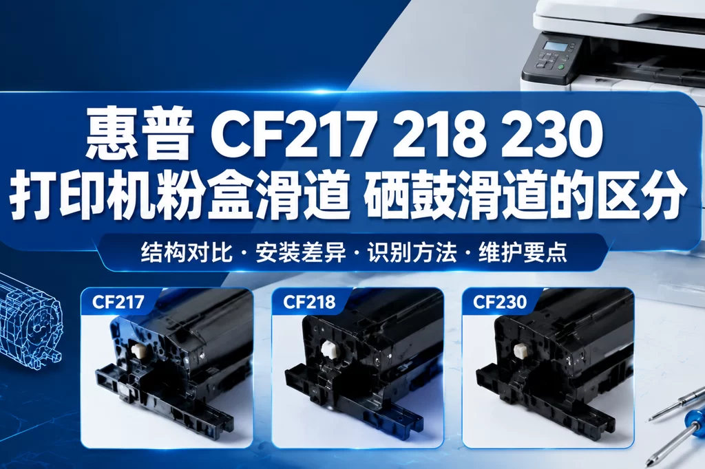 惠普 CF217 218 230 打印机粉盒滑道 硒鼓滑道的区分-卓盛打印机网